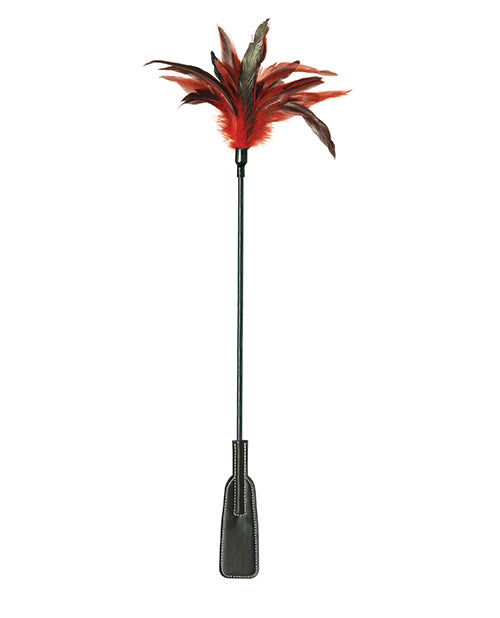 Sex &amp; Mischief Feather Slapper - Red/Black Feathers