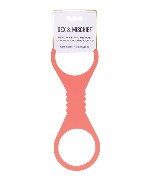 Sex &amp; Mischief Peaches 'n CreaMe Large Silicone Cuffs
