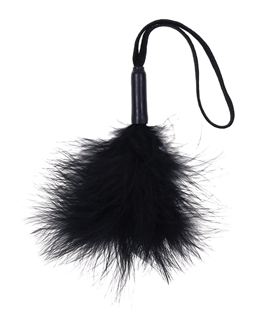 Sex &amp; Mischief Peaches 'n CreaMe Wrist Feather Tickler - Black