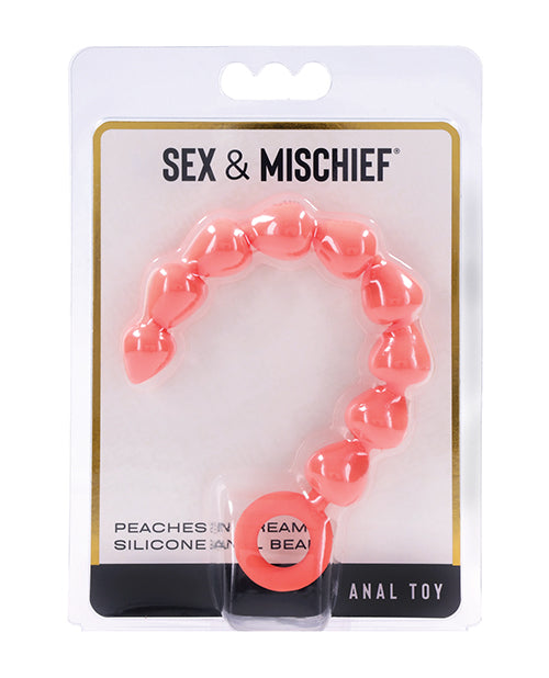 Sex &amp; Mischief Peaches 'n CreaMe Silicone Anal Beads