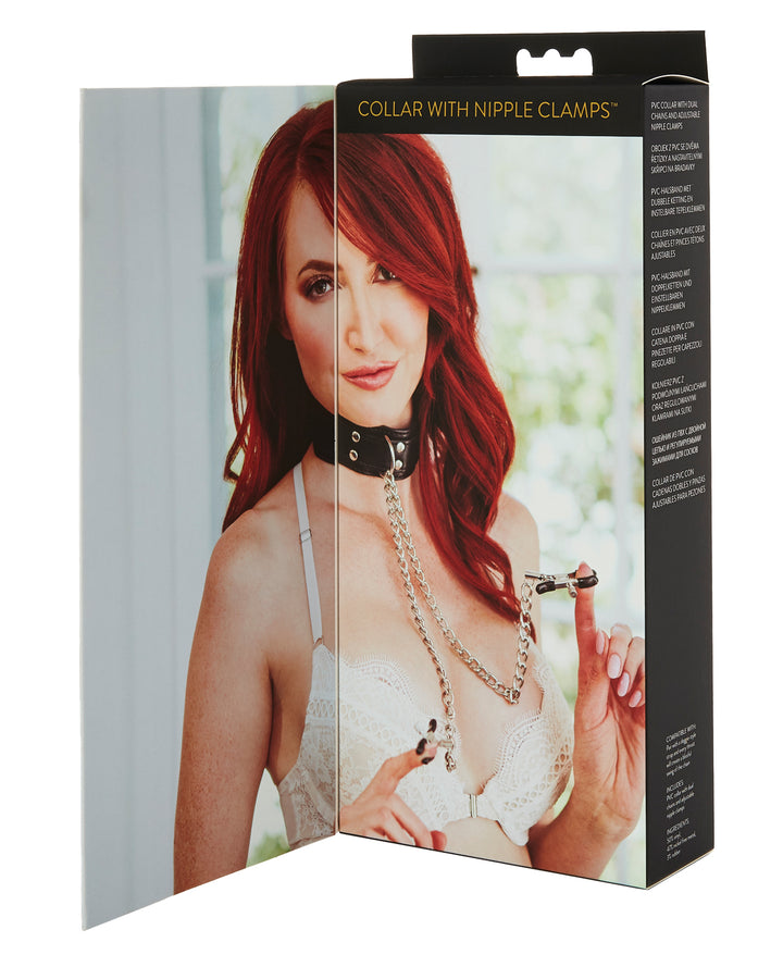 Sex &amp; Mischief Nipple Clamps w/Collar
