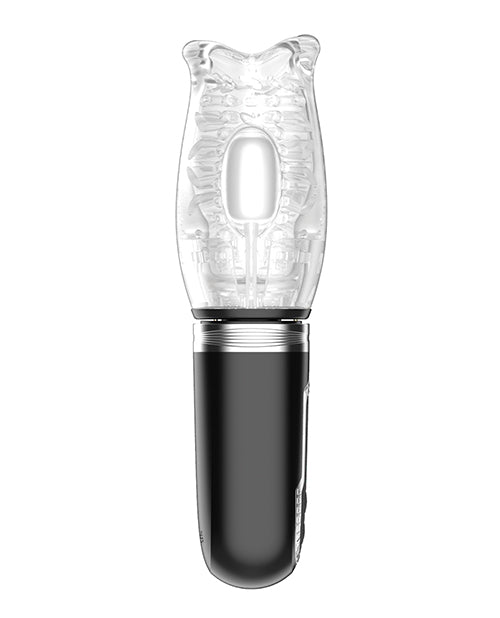 Thrusting, Rotating &amp; Vibrating Oral Sex Masturbator - Black