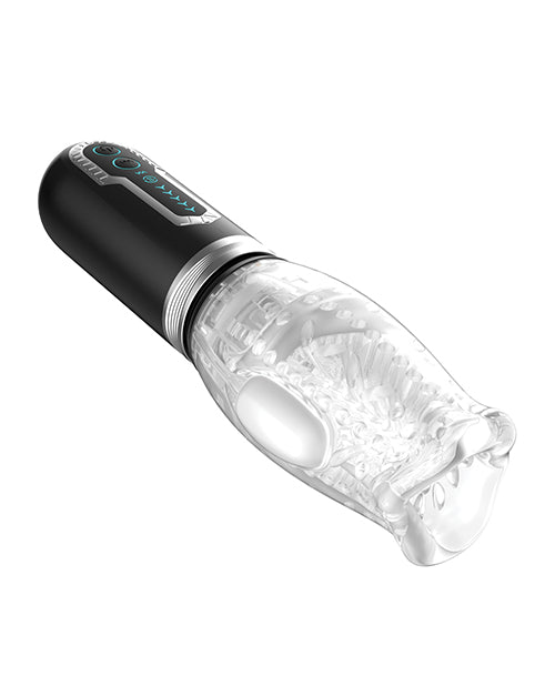 Thrusting, Rotating &amp; Vibrating Oral Sex Masturbator - Black
