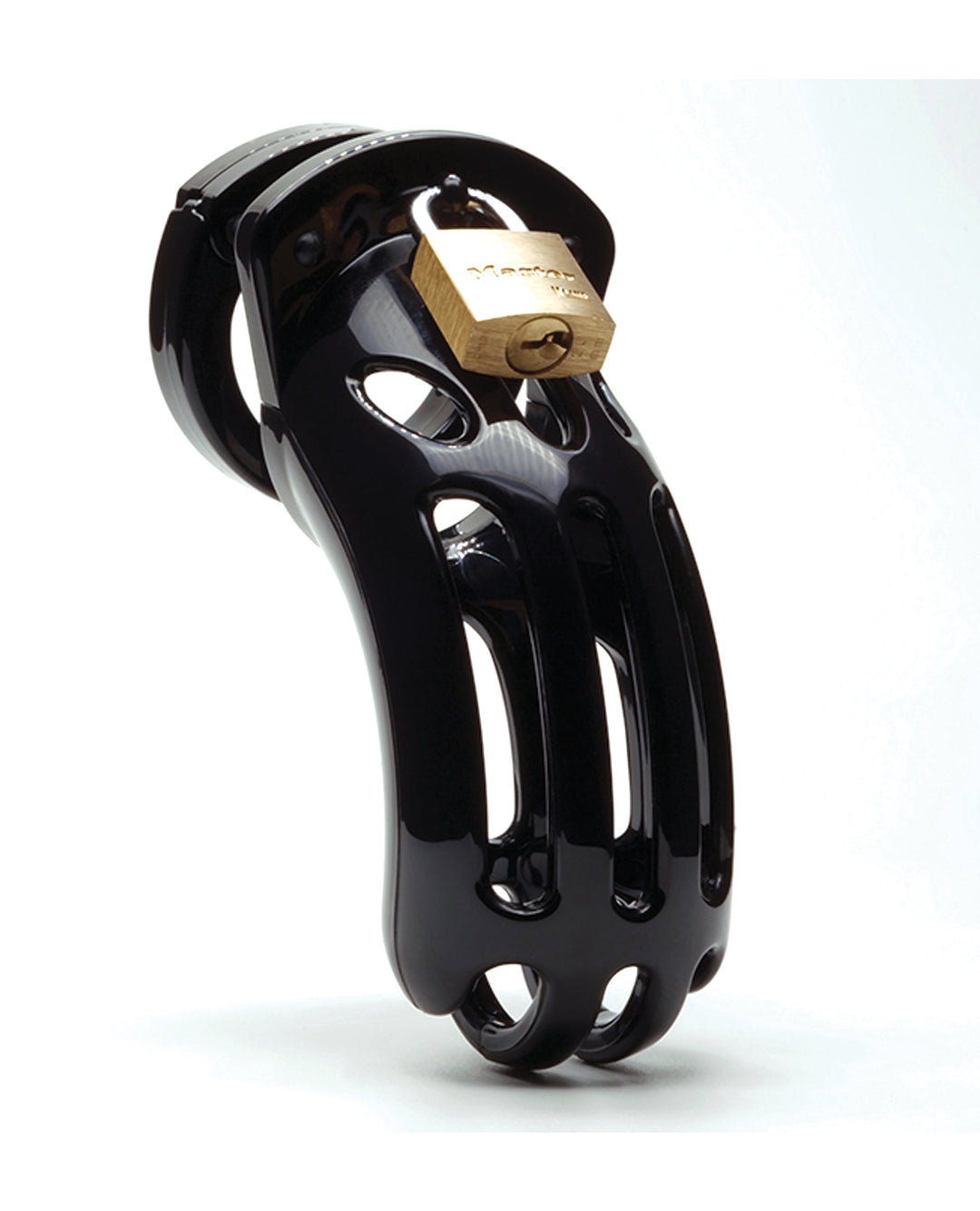 The Curve 3 3/4" Curved Cock Cage &amp; Lock Set - Black