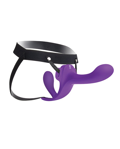 Lock-In Dual-Ended Vibrating Strap-On &amp; Harness Set