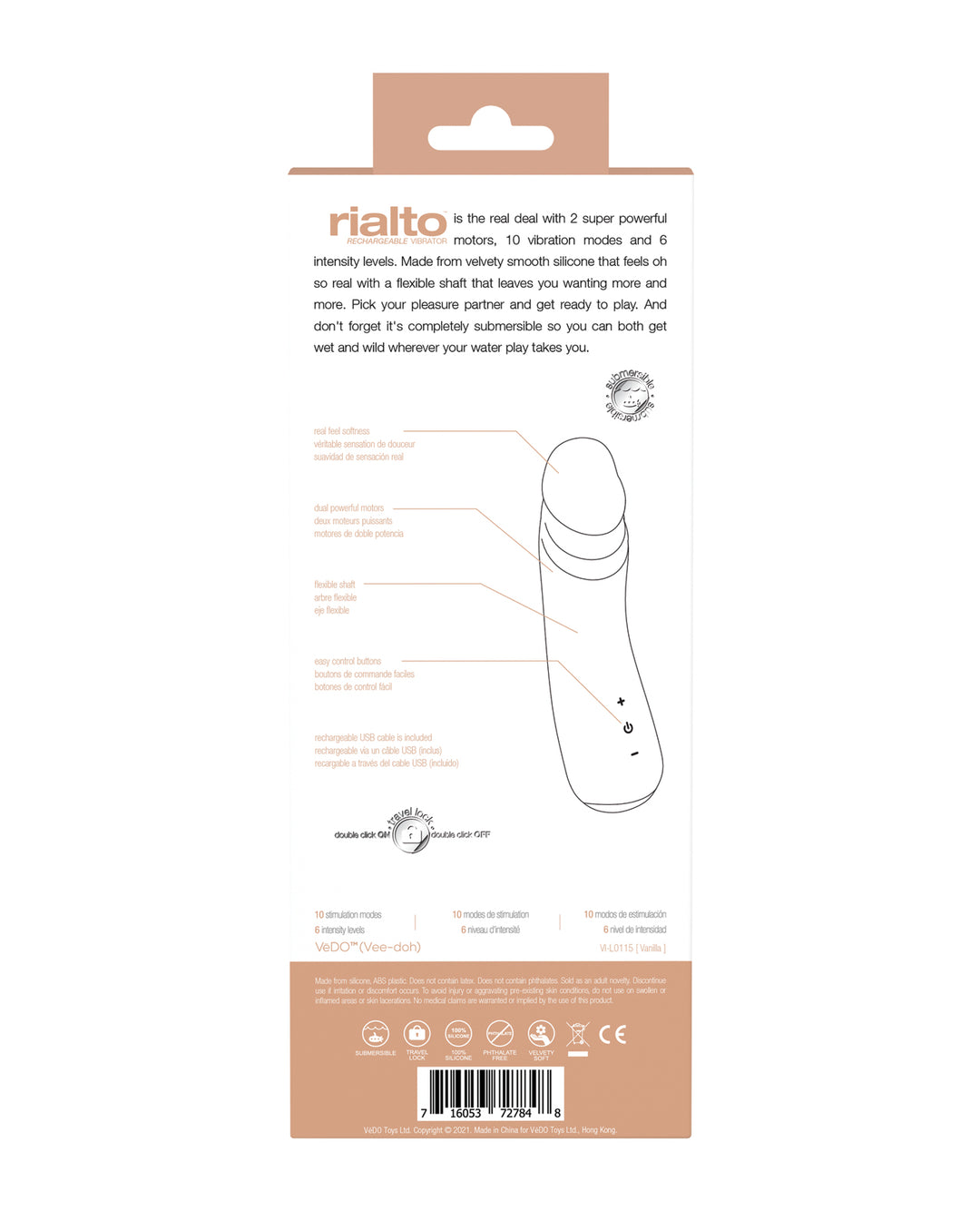 VeDO Rialto Rechargeable Vibe - Vanilla