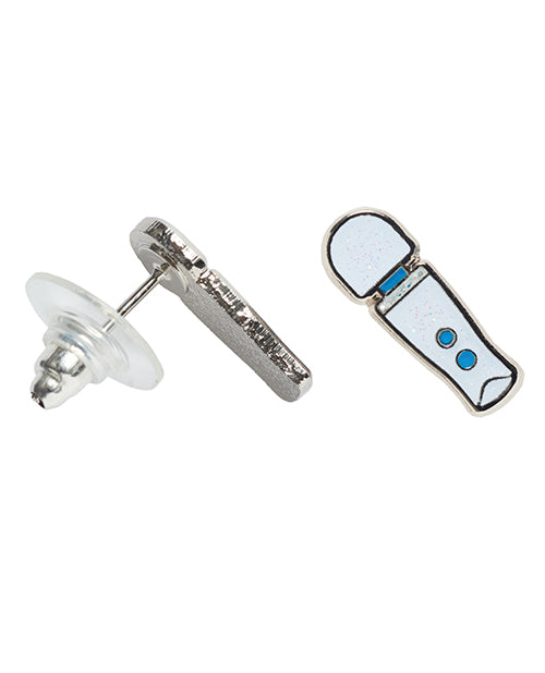 Wood Rocket Magic Wand Micro Earrings