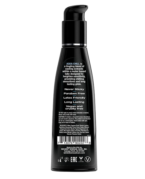 Wicked Sensual Care Aqua Chill Water Based Cooling Lubricant - 4 oz
