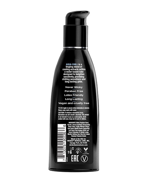 Wicked Sensual Care Aqua Chill Water Based Cooling Lubricant - 2 oz