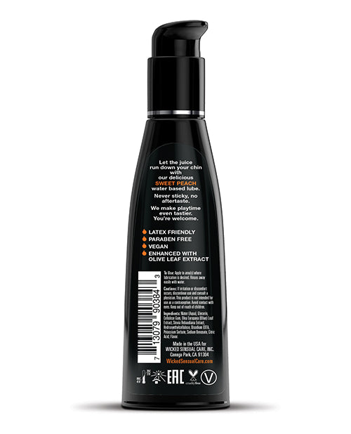 Wicked Sensual Care Waterbased Lubricant - 4 oz Sweet Peach