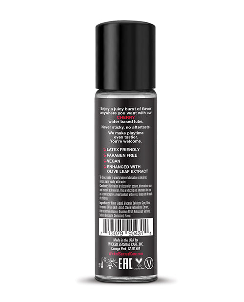 Wicked Sensual Care Aqua Water Based Lubricant - 1 oz Cherry