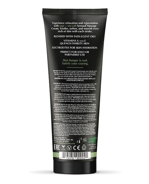 Wicked Sensual Care Sage &amp; Sea Salt Massage Cream - 4 oz