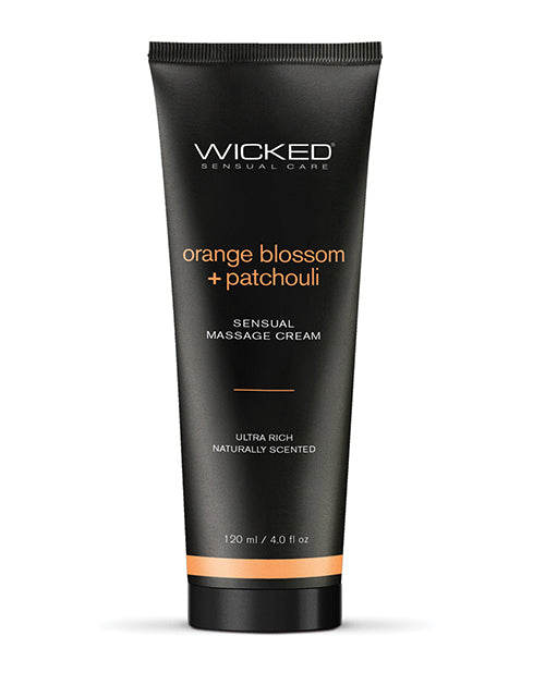 Wicked Sensual Care Orange Blossom &amp; Patchouli Massage Cream - 4 oz