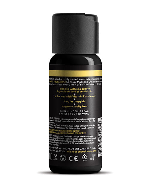 Wicked Sensual Care Vanilla &amp; Sugarcane Massage Oil - 4 oz
