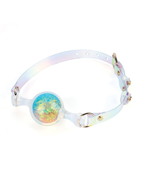Luxe Prism Small Ball Gag - Rainbow