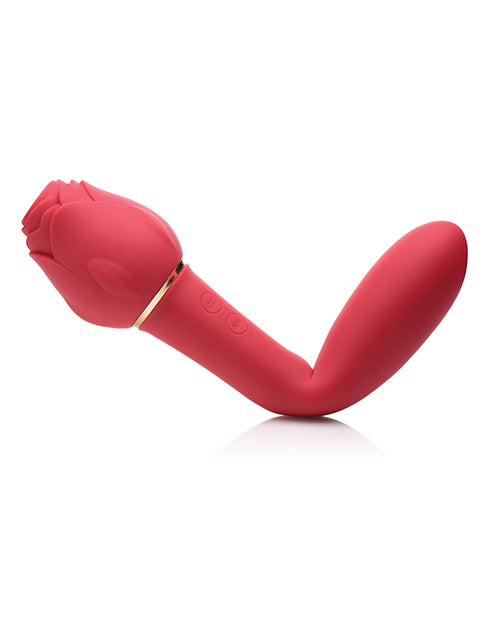 Inmi Bloomgasm Sweet Heart Rose 5X Suction &amp; 10X Vibrator - Red