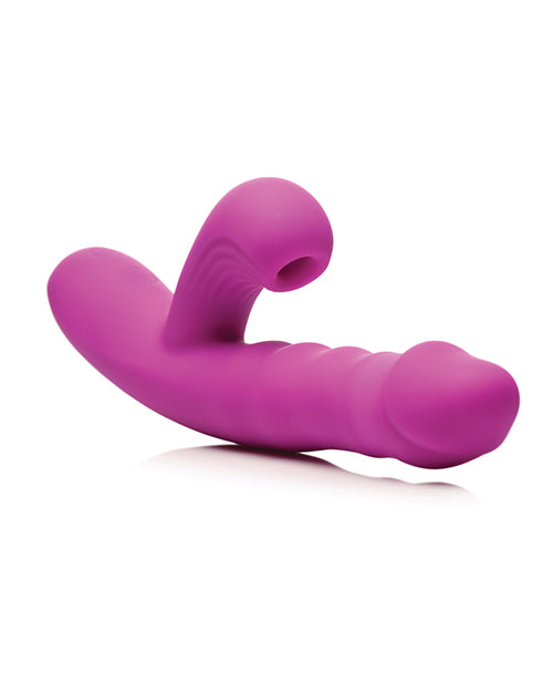 Bang! Thrusting &amp; Sucking Rabbit Vibrator - Purple