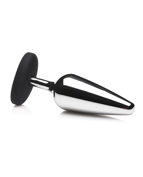 Master Series Butt Slut Metal &amp; Silicone Butt Plug - Metal/Black