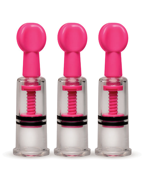 Size Matters MAXtwist Clit &amp; Nipple Triple Sucker Set - Pink