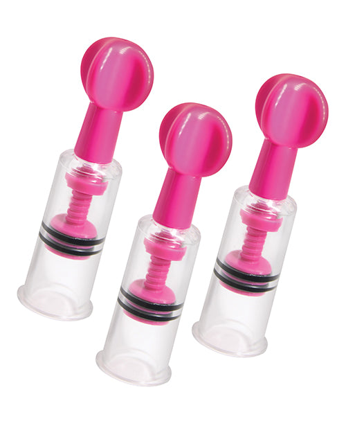 Size Matters MAXtwist Clit &amp; Nipple Triple Sucker Set - Pink